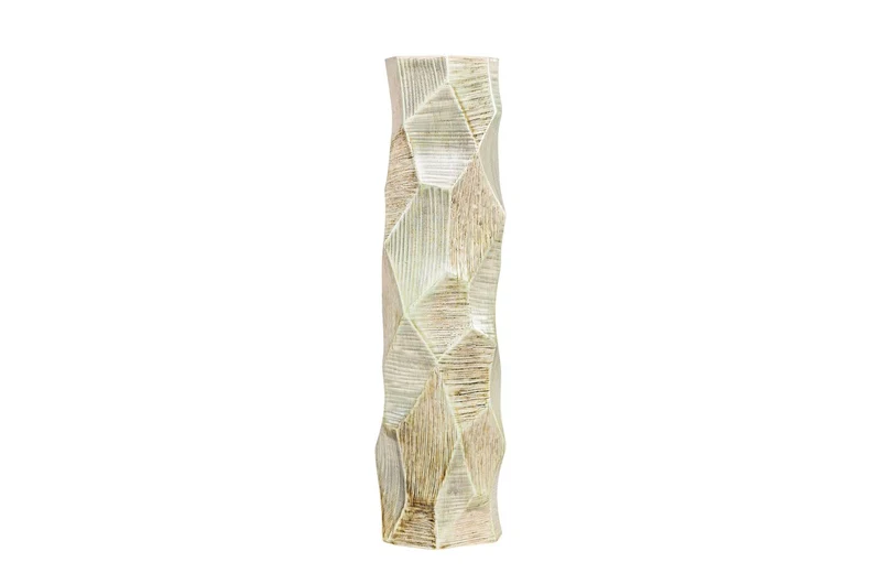 Casa Padrino Luxus Vase Ø 14 x H. 55 cm - Hohe schlanke Vase Abstract aus Steingut mit Dekor in Pastelltönen - Luxus Deko Accessoires