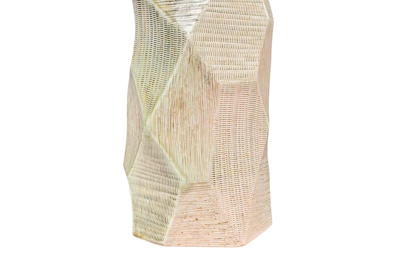 Casa Padrino Luxus Vase Ø 14 x H. 55 cm - Hohe schlanke Vase Abstract aus Steingut mit Dekor in Pastelltönen - Luxus Deko Accessoires