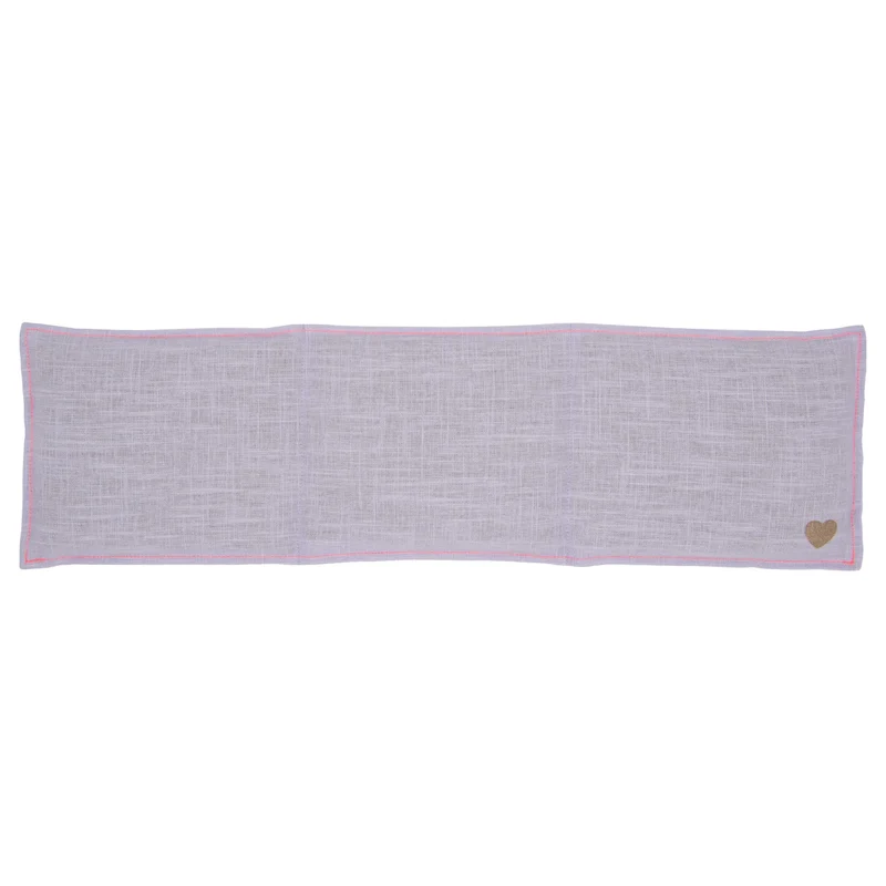 Leinen Rapssamen 3-Kammer-Kissen 50x15cm, Light Lilac / Neonpink