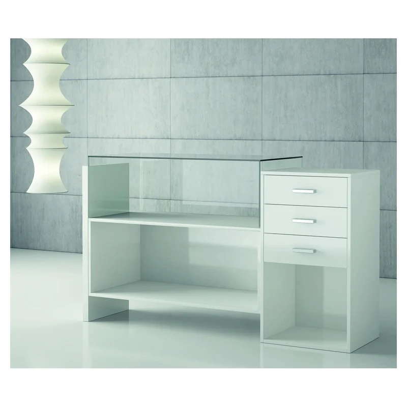 Casa Padrino Luxus Ladentheke 50 x 43 cm H. 90 cm mit Schubladen - Ladeneinrichtung - Boutique Möbel - Made in Italy
