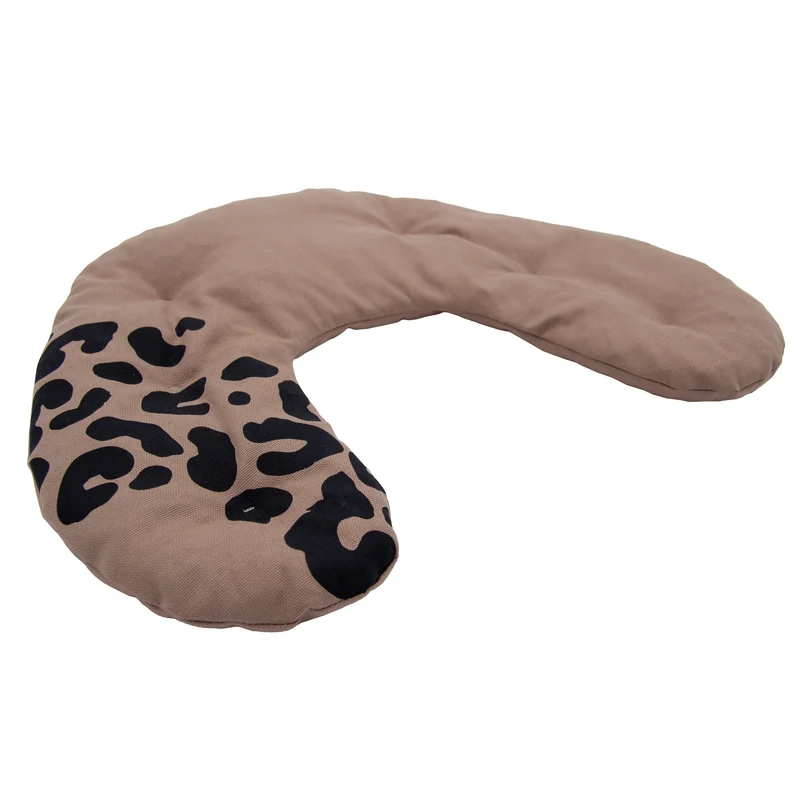 Kirschkernkissen Nackenhörnchen 30x40 cm, Leo, Taupe