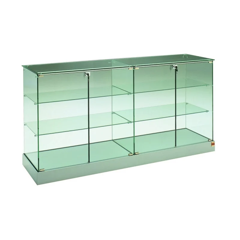 Casa Padrino Luxus Theken-Vitrine 182 x 46 cm H. 90 cm - Ladeneinrichtung - Boutique Möbel - Made in Italy