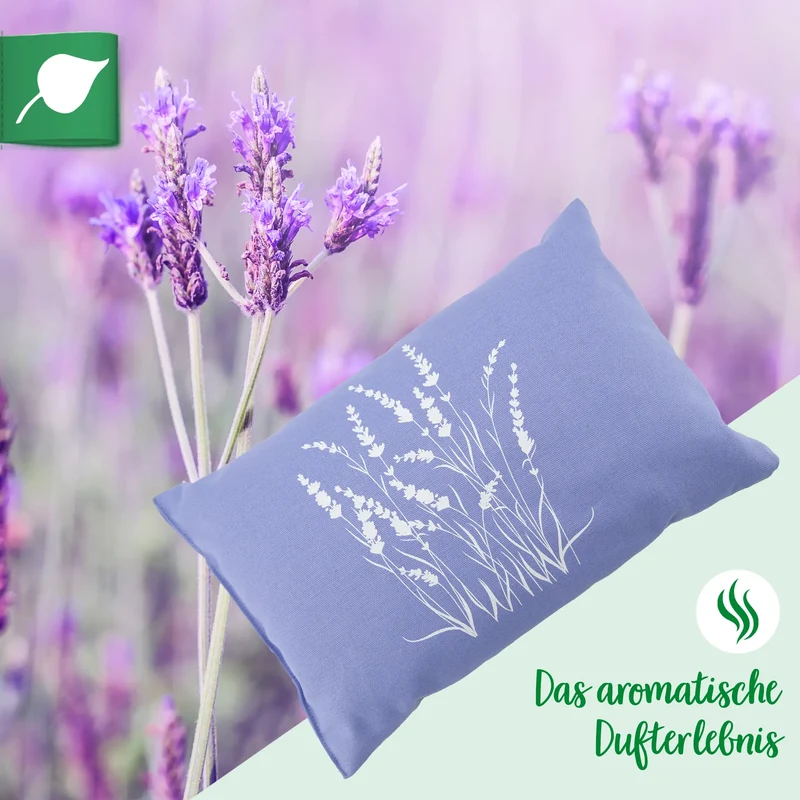 Lavendelkissen 20x30cm, Lavendel-Strauch, Lavender Blue