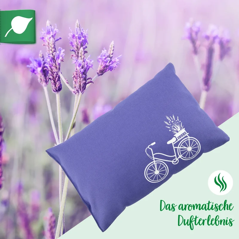 Lavendelkissen 20x30cm, "Fahrrad", Lavender