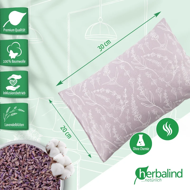 Lavendelkissen 20x30cm, Allover, Lilac