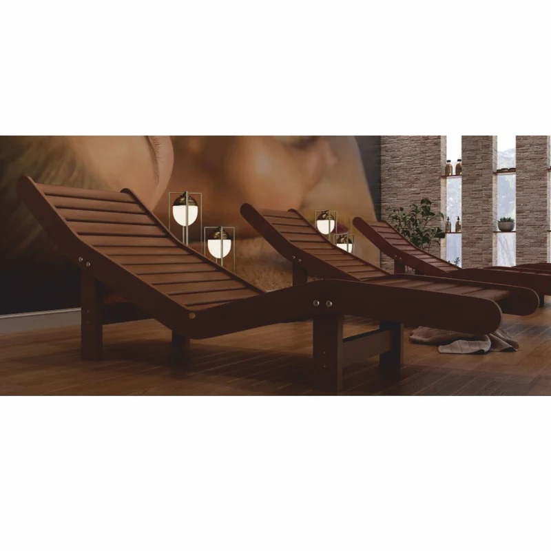 Casa Padrino Luxus Relax Liege Dunkelbraun 164 cm - Poolliege - Saunaliege - Garten Möbel - Pool Möbel - Sauna Möbel - Made in Italy