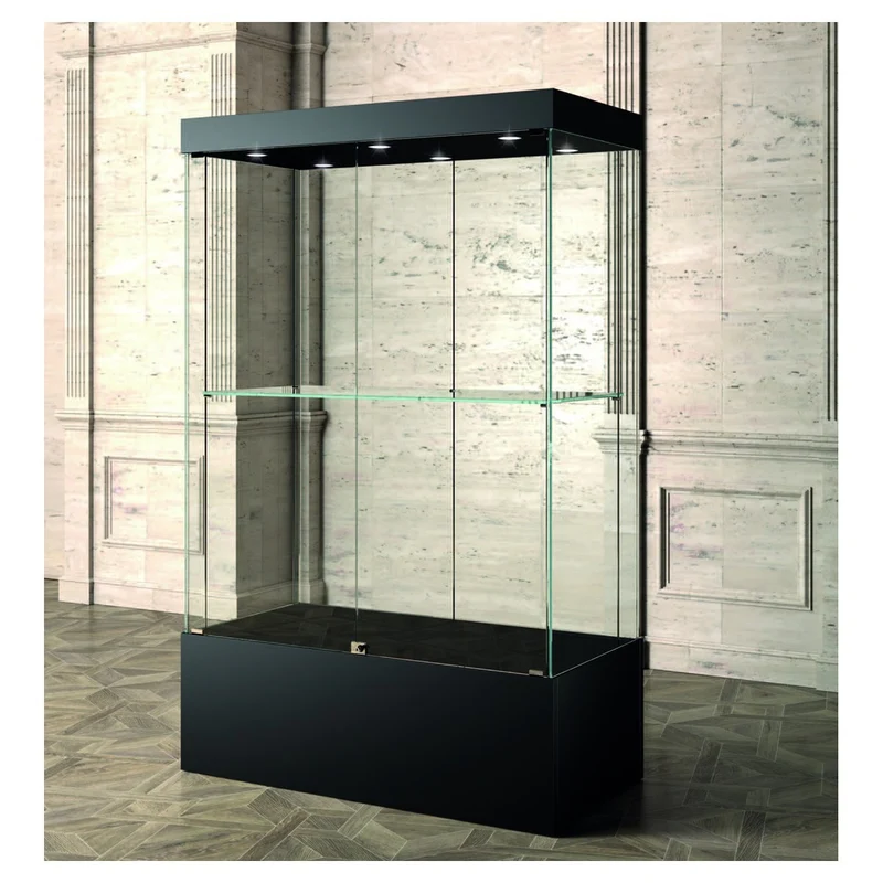 Casa Padrino Luxus Museumsvitrine 120 x 60 cm H. 200 cm mit 6 LED-Spots - Ladeneinrichtung - Boutique Möbel - Made in Italy