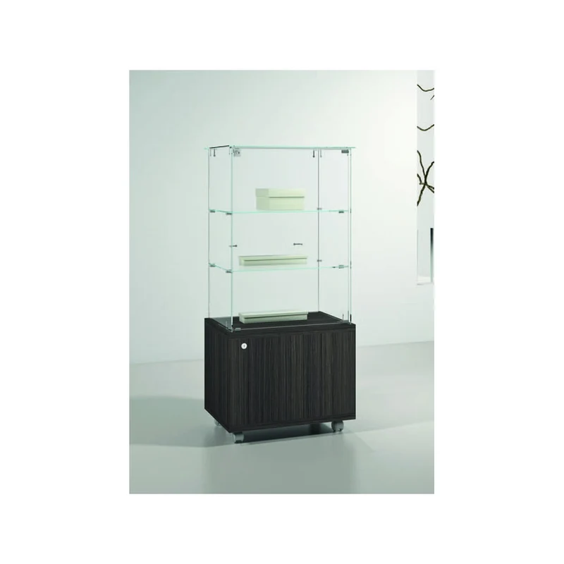 Casa Padrino Luxus Ladenvitrine 60 x 40 cm H. 130 cm mit Glasplatte - Ladeneinrichtung - Boutique Möbel - Made in Italy