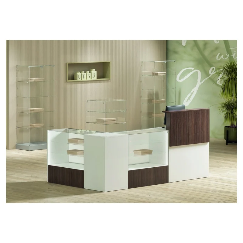 Casa Padrino Luxus Ladentheke 370 x 50 cm H. 90 cm - Ladeneinrichtung - Boutique Möbel - Made in Italy