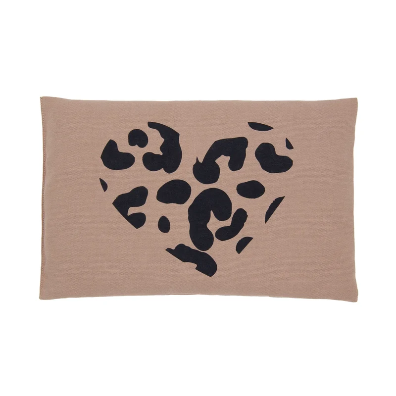 Kirschkernkissen 30x20cm, Leo Herz, Taupe