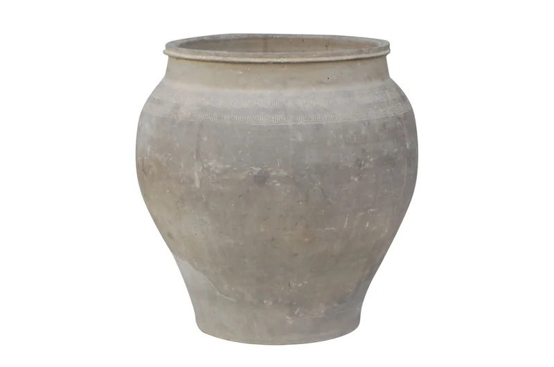 Casa Padrino Luxus Vase 55 x 55 x H. 59 cm - Große Terrakotta Vase im rustikalen Antik-Look - Luxus Deko Accessoires