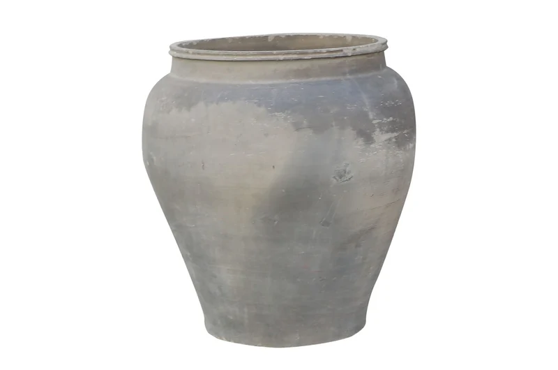 Casa Padrino Luxus Vase 55 x 55 x H. 60 cm - Große Terrakotta Vase im rustikalen Antik-Look - Luxus Deko Accessoires