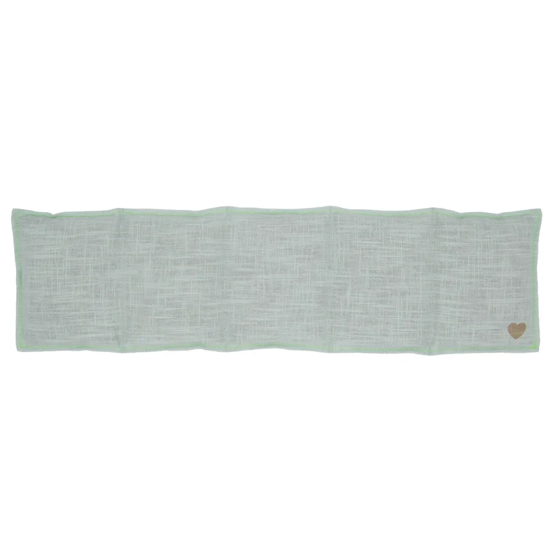 Leinen Rapssamen 5-Kammer-Kissen 55x15cm, Mint / Neongrün