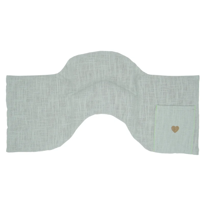 Leinen Rapssamen 4-Kammer-Schulterkissen 50x25cm, Mint / Neongrün