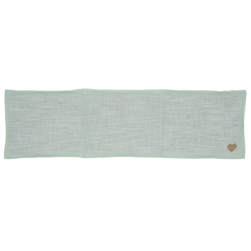 Leinen Rapssamen 3-Kammer-Kissen 50x15cm, Mint / Neongrün