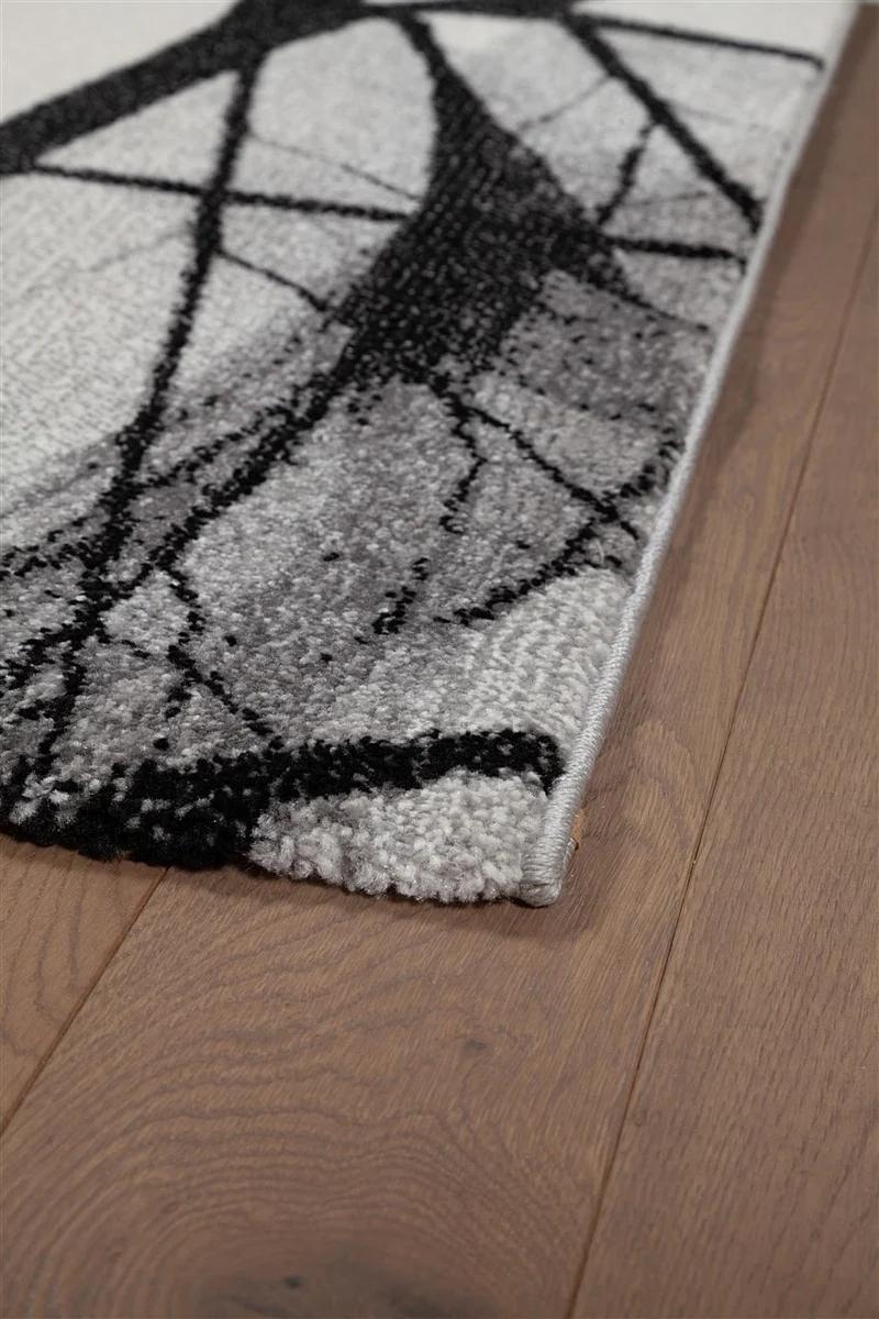 Tappeto Moderno Leaves Grigio