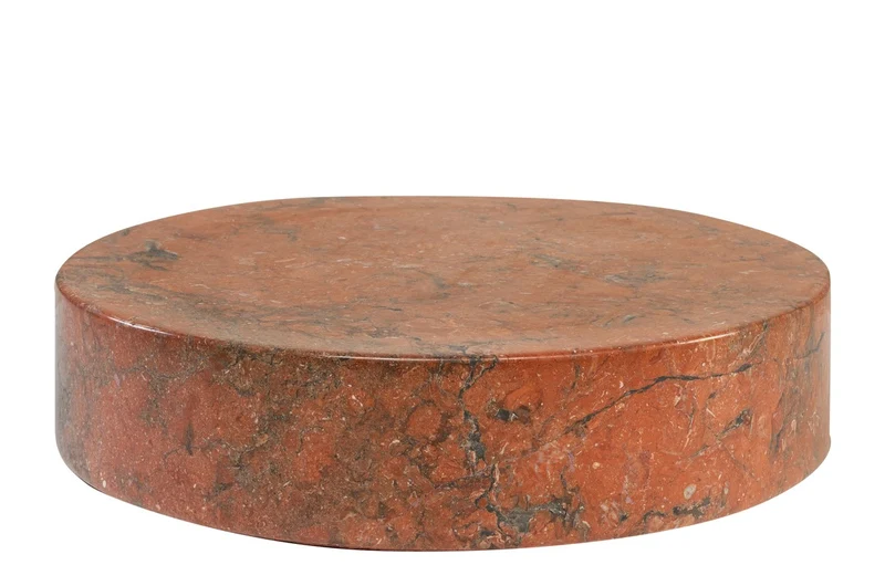 Casa Padrino Luxus Pflanzgefäß Ø 46 x H. 70 cm - Großes rundes Pflanzgefäß und Bodenvase Caliza aus hochwertigem Java Rosso Marmor - Luxus Deko Accessoires