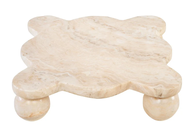 Casa Padrino Luxus Tablett 28 x 28 x H. 7,5 cm - Edles Tablett aus hochwertigem poliertem Onyx - Luxus Deko Accessoires