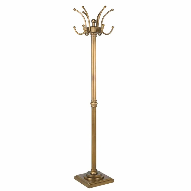 Casa Padrino Luxus Barock Garderobenständer Antik Messing H. 172 cm - Aluminium Kleiderständer - Barock Garderoben Möbel