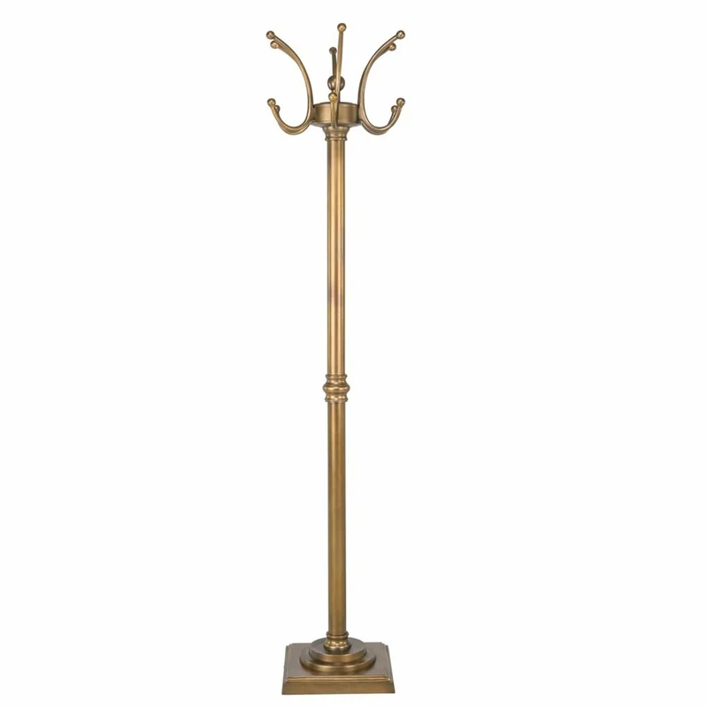 Casa Padrino Luxus Barock Garderobenständer Antik Messing H. 172 cm - Aluminium Kleiderständer - Barock Garderoben Möbel