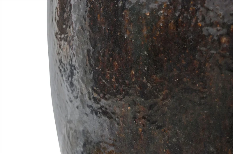 Casa Padrino Luxus Vase Schwarz Ø 65-70 x H. 75-80 cm - Riesige schwarze Bodenvase im Antik-Look - Luxus Deko Accessoires