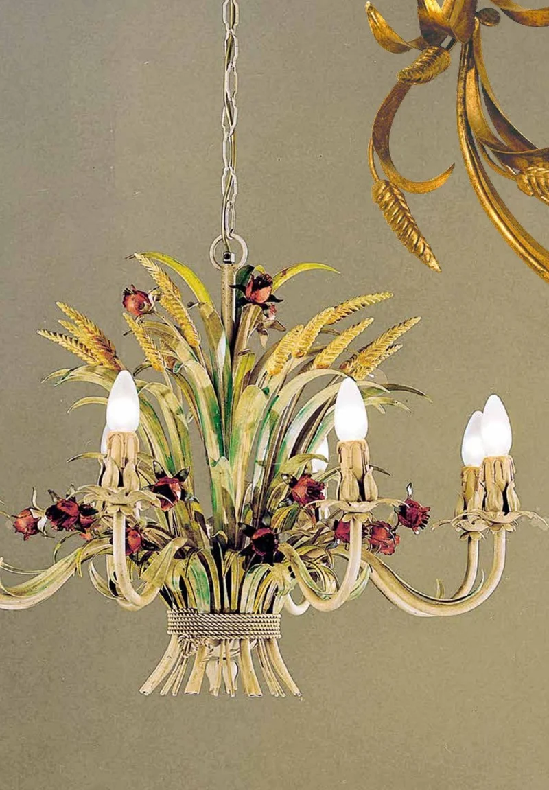 Casa Padrino Barock Kronleuchter Ø 76 x H. 56 cm 8-flammig - Handgefertigte Leuchte aus Italien - Barock Leuchten