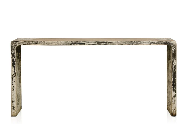 Casa Padrino Luxus Konsole Naturfarben 170 x 40 x H. 80 cm - Konsolentisch aus recyceltem Ulmen Altholz - Luxus Möbel