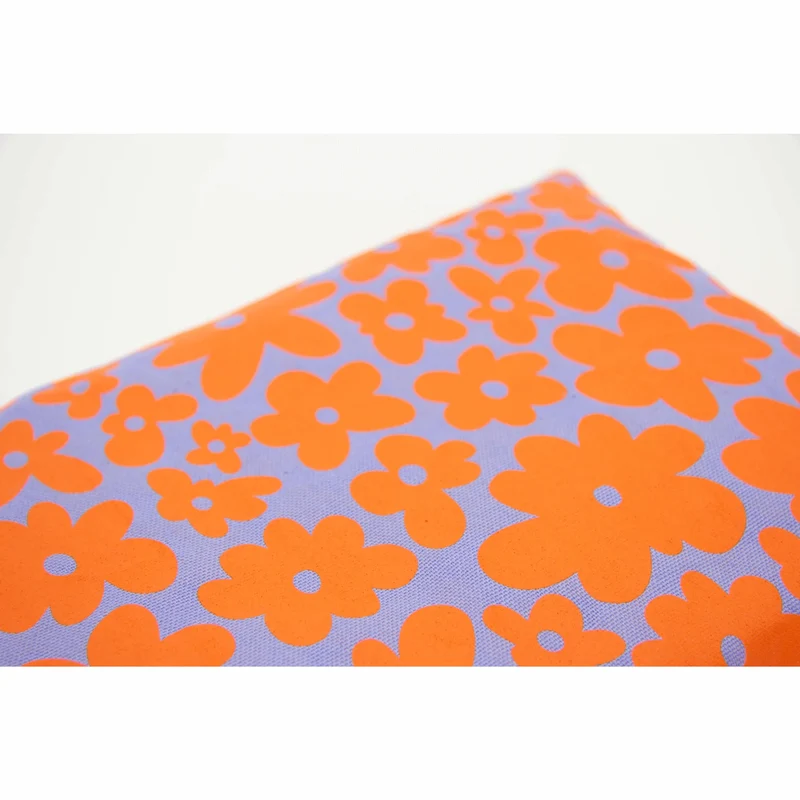 Kirschkernkissen 20x30cm, Blumen Allover, Canvas Lila