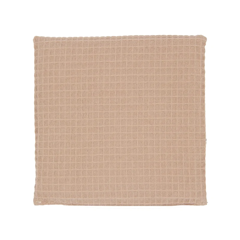 Körner-Kinderkissen 19x19cm "Regenbogen", Waffel-Pique Camel