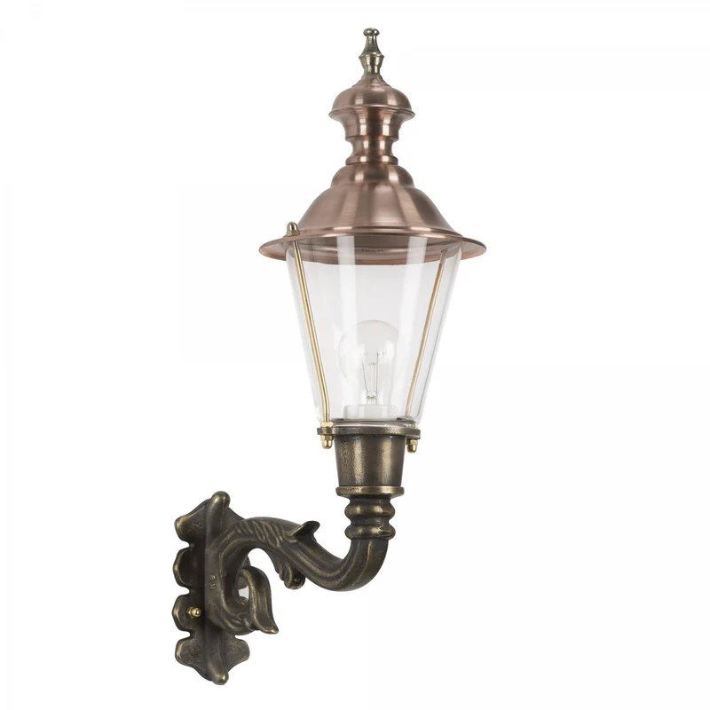 Casa Padrino Jugendstil Außenwandleuchte 19 x 28 x H. 55 cm - Bronze - Nostalgische Wetterfeste Außenleuchte