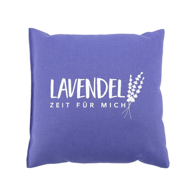 Lavendelkissen 20x20cm, "Zeit für mich", Lavender