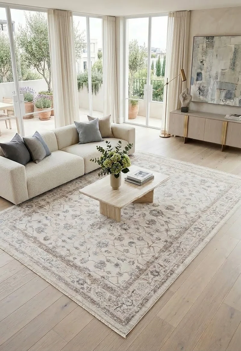 Tappeto Moderno Birjan Beige