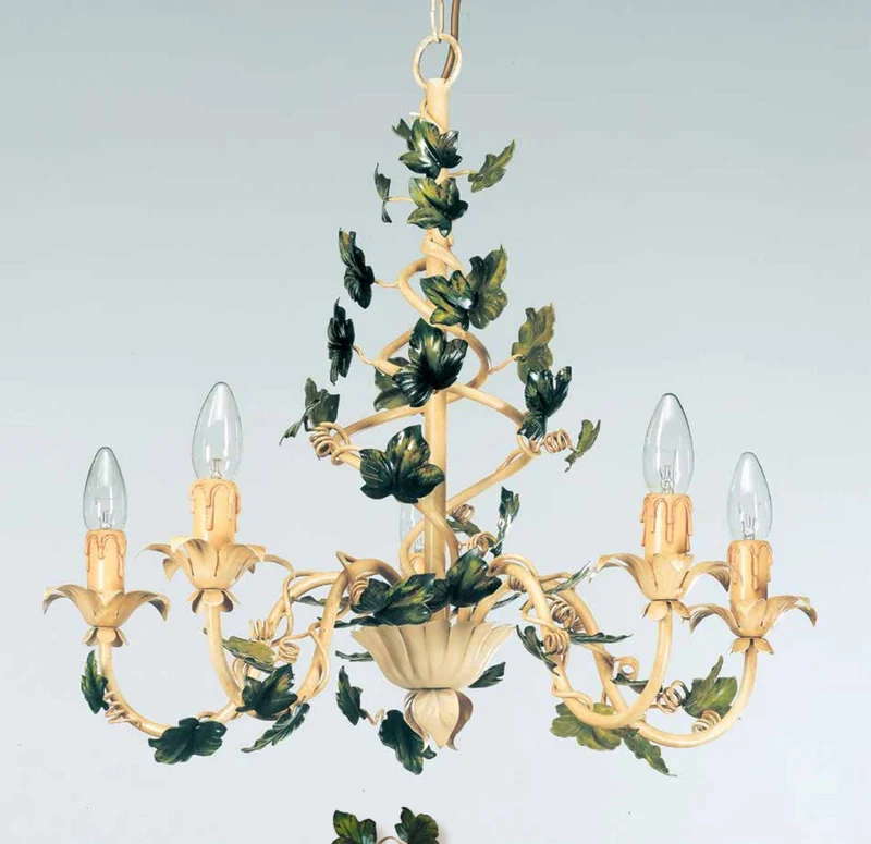 Casa Padrino Barock Kronleuchter Ø 60 x H. 60 cm 5-flammig - Handgefertigte Leuchte aus Italien - Barock Leuchten