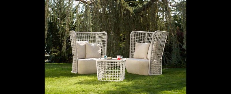 Casa Padrino Luxus Garten Sitzgruppe Hellgrau / Grau 3-teilig 95 x 89 x H. 114 cm - Wetterfest und hochwertig verarbeitet - Moderne Garten Möbel - Luxus Qualität
