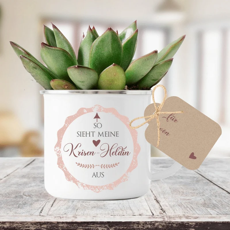 Tasse "So sieht mein Krisenheld aus" | Wertschätzendes Geschenk u. schöne Geschenkidee um sich zu Bedanken | Dankeschöngeschenk für Ihn u. Sie, Ärzte, Helfer u. Unterstützer | Tassengeschenk inkl. Geschenkanhänger | 2 Farbvarianten zur Auswahl