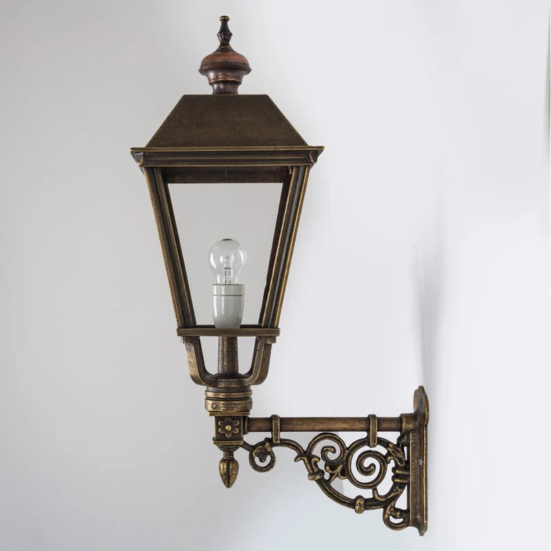 Casa Padrino Jugendstil Außenwandleuchte 21 x 39 x H. 70 cm - Bronze - Nostalgische Wetterfeste Außenleuchte