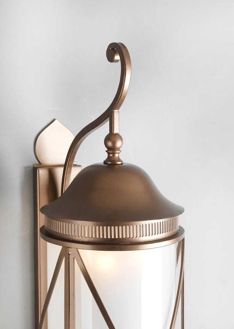 Casa Padrino Luxus Außen Laterne Bronze T. 32 x H. 93 cm - Handgefertigte Laterne aus Schmiedeeisen - Luxus Kollektion - Edel & Prunkvoll