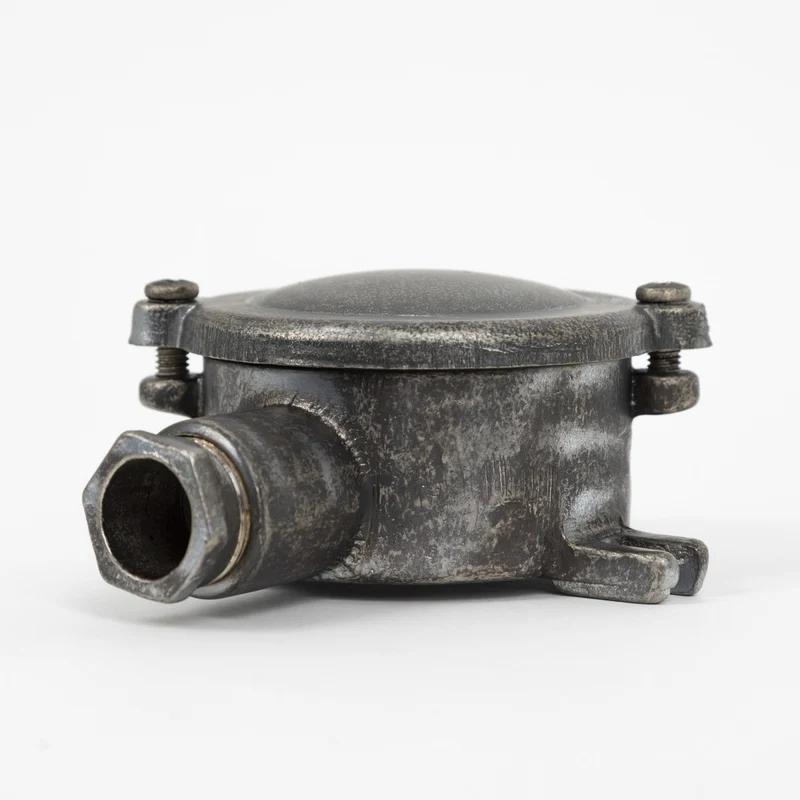Casa Padrino Jugendstil Schiffslampe 10 x 4 x H. 10 cm - Grau - Nostalgische Wetterfeste Außenleuchte