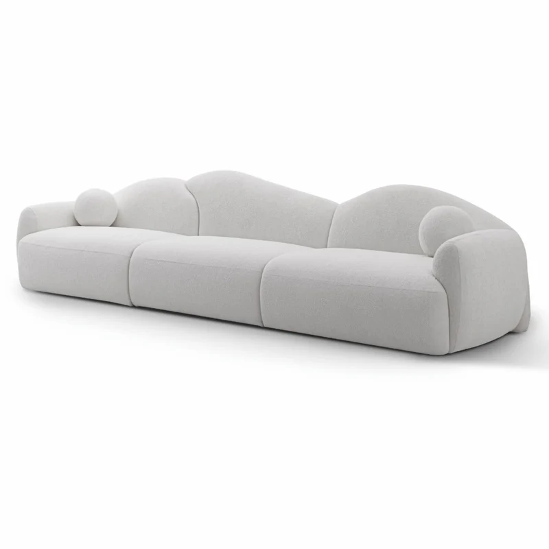 Casa Padrino Luxus Wohnzimmer & Hotel Sofa Grau 350 cm - Wohnzimmer & Hotel Möbel - Luxus Möbel
