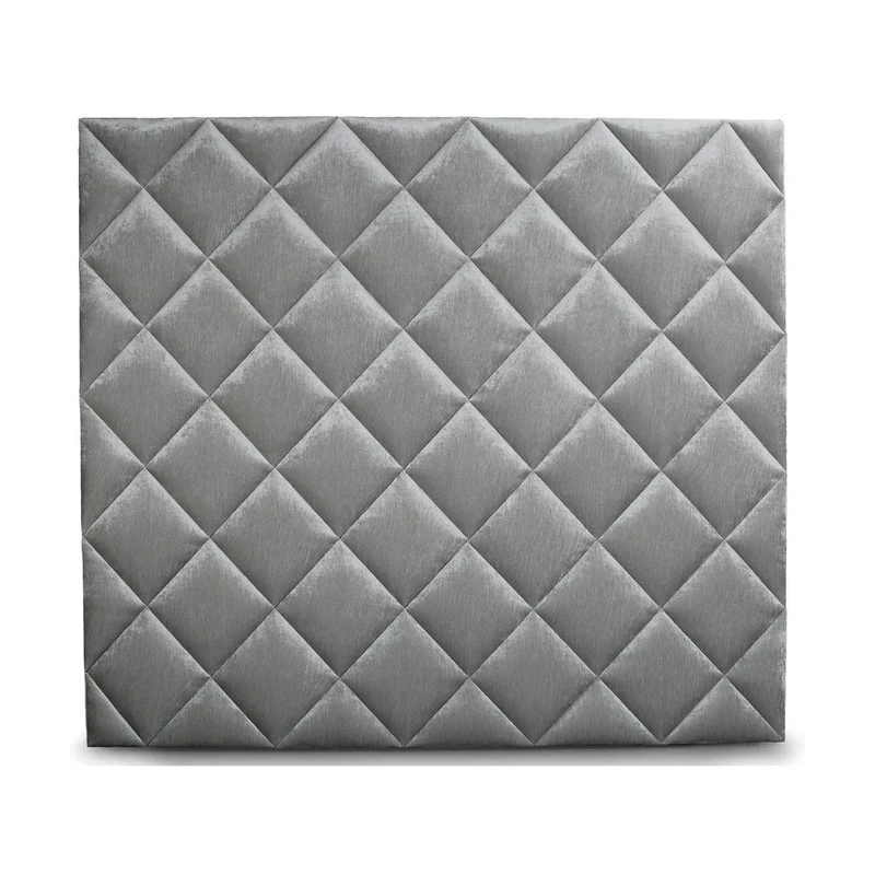 Casa Padrino Luxus Samt Bett-Kopfteil Silbergrau 200 x H. 140 cm - Luxus Hotel & Schlafzimmer Möbel