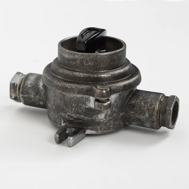 Casa Padrino Jugendstil Schiffslampe 10 x 8 x H. 13 cm - Grau - Nostalgische Wetterfeste Außenleuchte