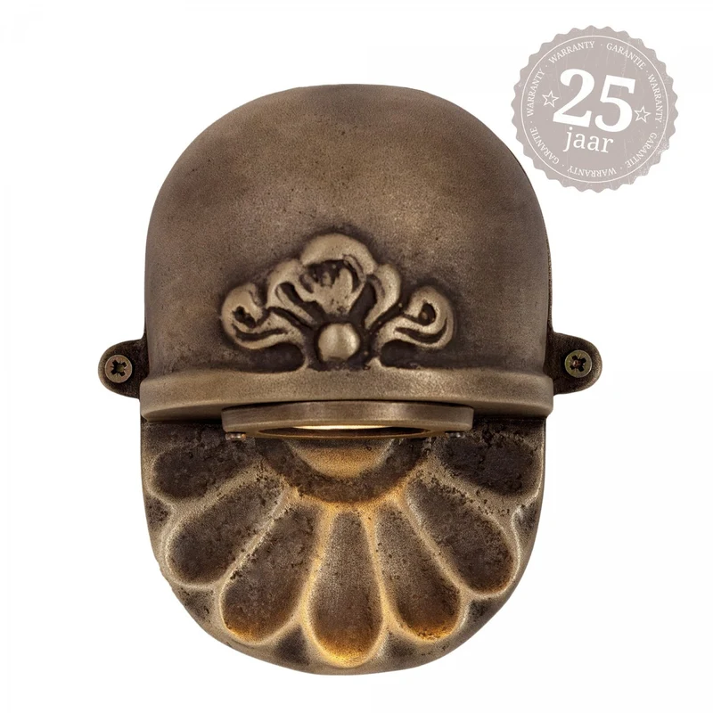 Casa Padrino Jugendstil Hofleuchte 14 x 8 x H. 17 cm - Bronze - Nostalgische Wetterfeste Außenleuchte