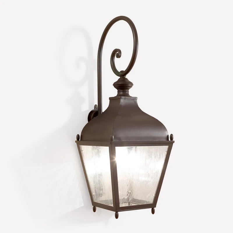 Casa Padrino Luxus Außen Laterne Gold T. 53 x H. 107 cm - Handgefertigte Laterne aus Schmiedeeisen - Luxus Kollektion - Edel & Prunkvoll