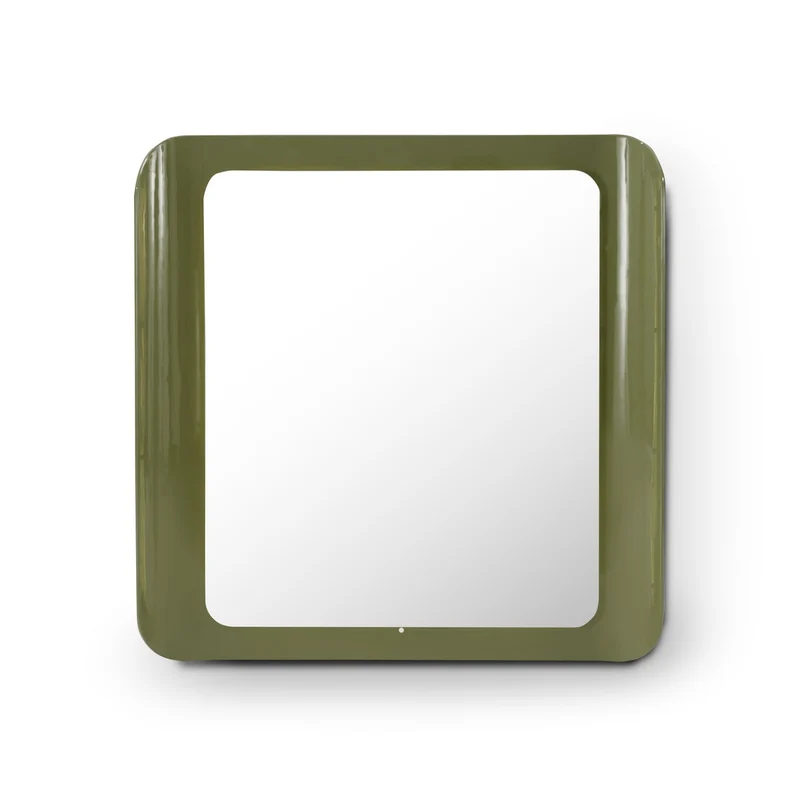 Casa Padrino Luxus Wandspiegel Khaki 114 x 14 x H. 120 cm - Wandspiegel mit Spiegelglas - Moderne Wohnzimmer Möbel - Luxus Qualität
