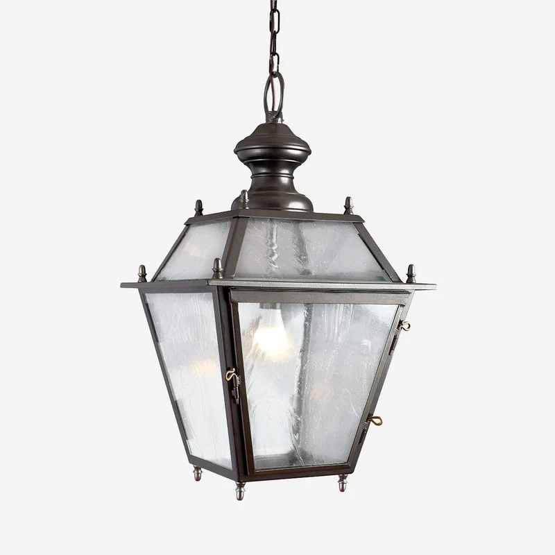Casa Padrino Luxus Außen Hängeleuchte Laterne Gold B. 33.5 cm - Handgefertigte Laterne aus Schmiedeeisen - Luxus Kollektion - Edel & Prunkvoll