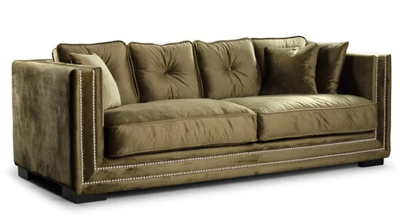Casa Padrino Luxus Chesterfield 3er Sofa Hamilton 230 x 105 x H. 90 cm - Elegantes Wohnzimmer 3er Sofa mit Echtleder - Chesterfield Wohnzimmer Möbel