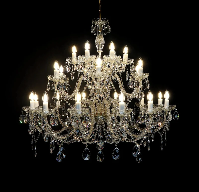 Casa Padrino Luxus Barock Kristall Kronleuchter Gold Ø 110 x H. 90 cm - Prunkvolle Messing Kronleuchter mit böhmischem Kristallglas - Barock Möbel - Edel & Prunkvoll