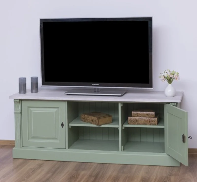 Casa Padrino Kommode im Landhausstil mit 2 Türen, 160 x 46 x 60 cm