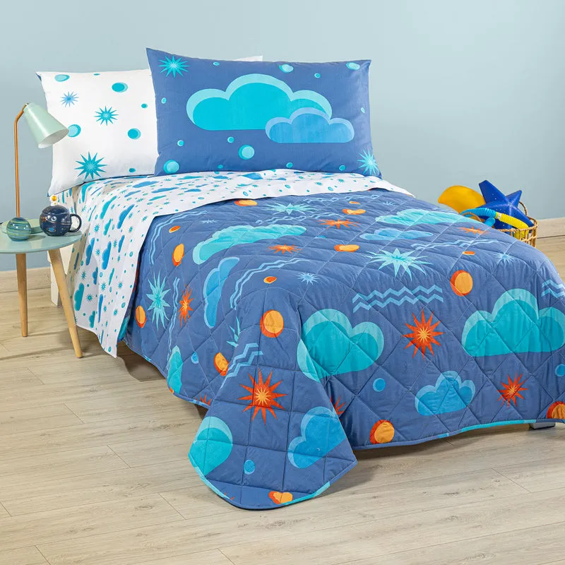 Copriletto Primaverile Magica Notte in Cotone 80 gr/mq