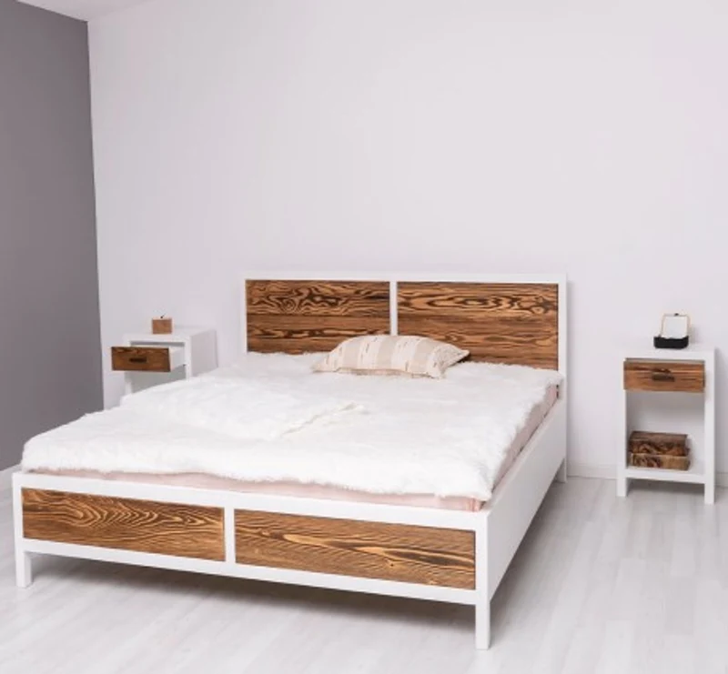 Casa Padrino Bett im Landhausstil, 140 x 200 x 110 cm